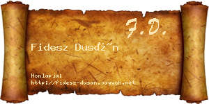 Fidesz Dusán névjegykártya